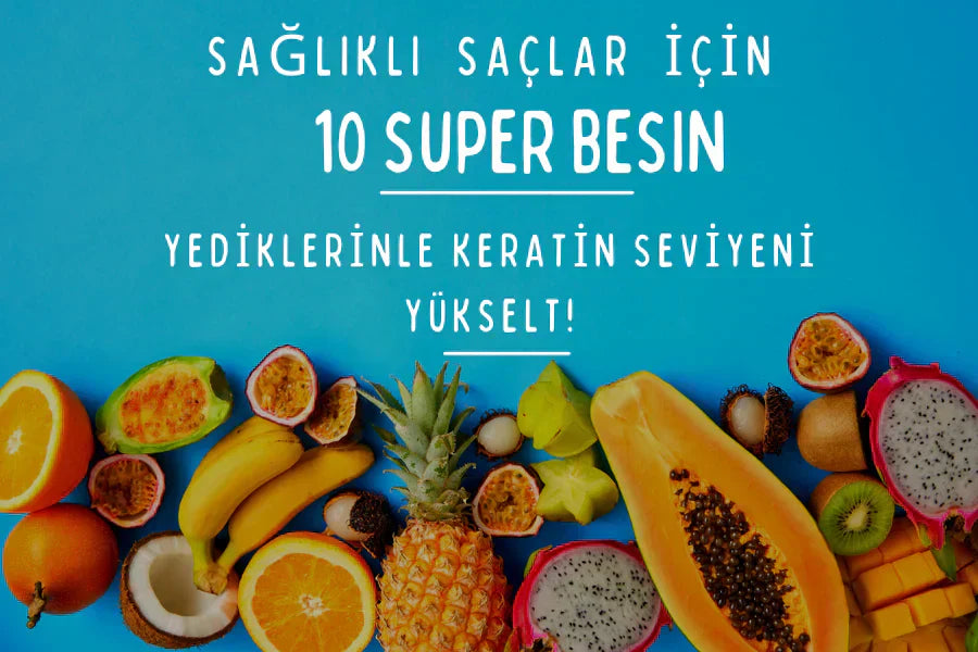 Keratin üretimini destekleyen besinler – yumurta, somon, tatlı patates ve lahana gibi protein ve biyotin açısından zengin gıdalar.
