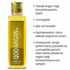 Kuru Saçlar İçin Yoğun Nem Veren Argan Yağı | QOD Profesyonel Argan Saç Bakım Yağı 120 mL | Elektriklenme Karşıtı & Onarıcı Yağ | Profesyonel Kullanım