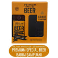 Premium Beer Şampuan + Deri Cüzdan | 3’ü 1 Arada Erkek Bakım Seti | Saç · Sakal · Vücut Temizliği | Sevgiliye Hediye