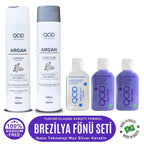 Brezilya Fönü Keratin Uygulama Kiti - Max Silver Keratin 120 mL ( Uzun Saç )+Arındırıcı Şampuan 60 mL+ Sonrası Argan Şampuan 300 mL & Saç Kremi 300 mL