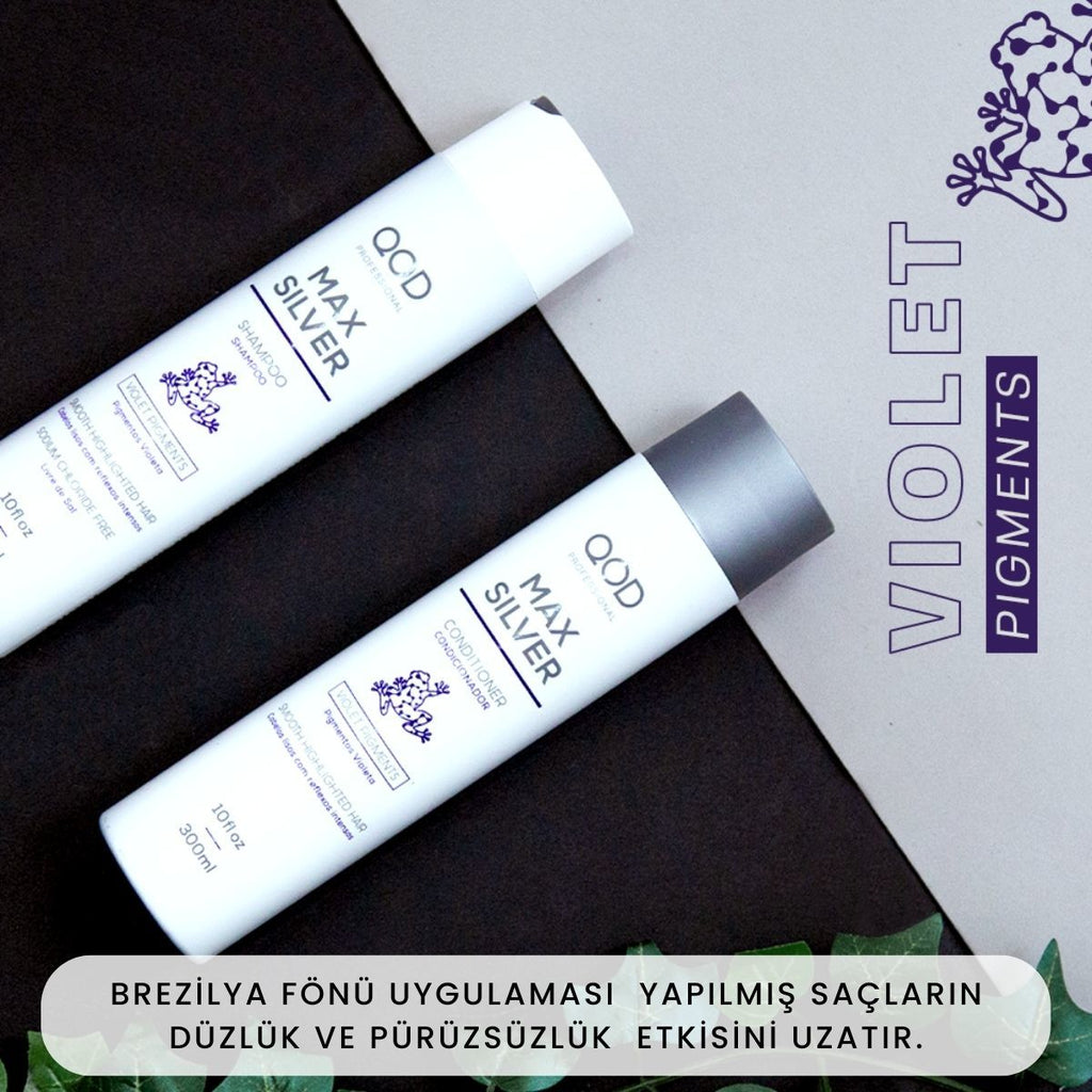 Brezilya Fönü Keratin Seti QOD Max Silver Profesyonel Brezilya Keratin Uygulama Kiti ( Uzun Saç ) + Sonrası QOD Max Silver Şampuan & Krem