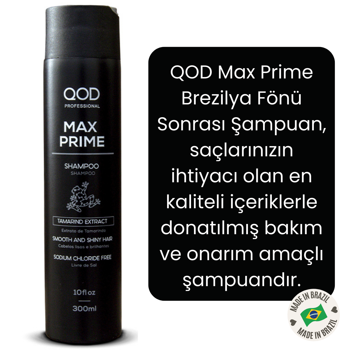 Max Prime Brezilya Fönü Sonrası Şampuanı 300 ml & Saç Maskesi 300 ml Seti