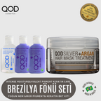 QOD Max Silver Brezilya Fönü Keratini Yoğun Bakım Kiti (Uzun Saç) + Sonrası Mor Pigment & Argan Maske (210 g)