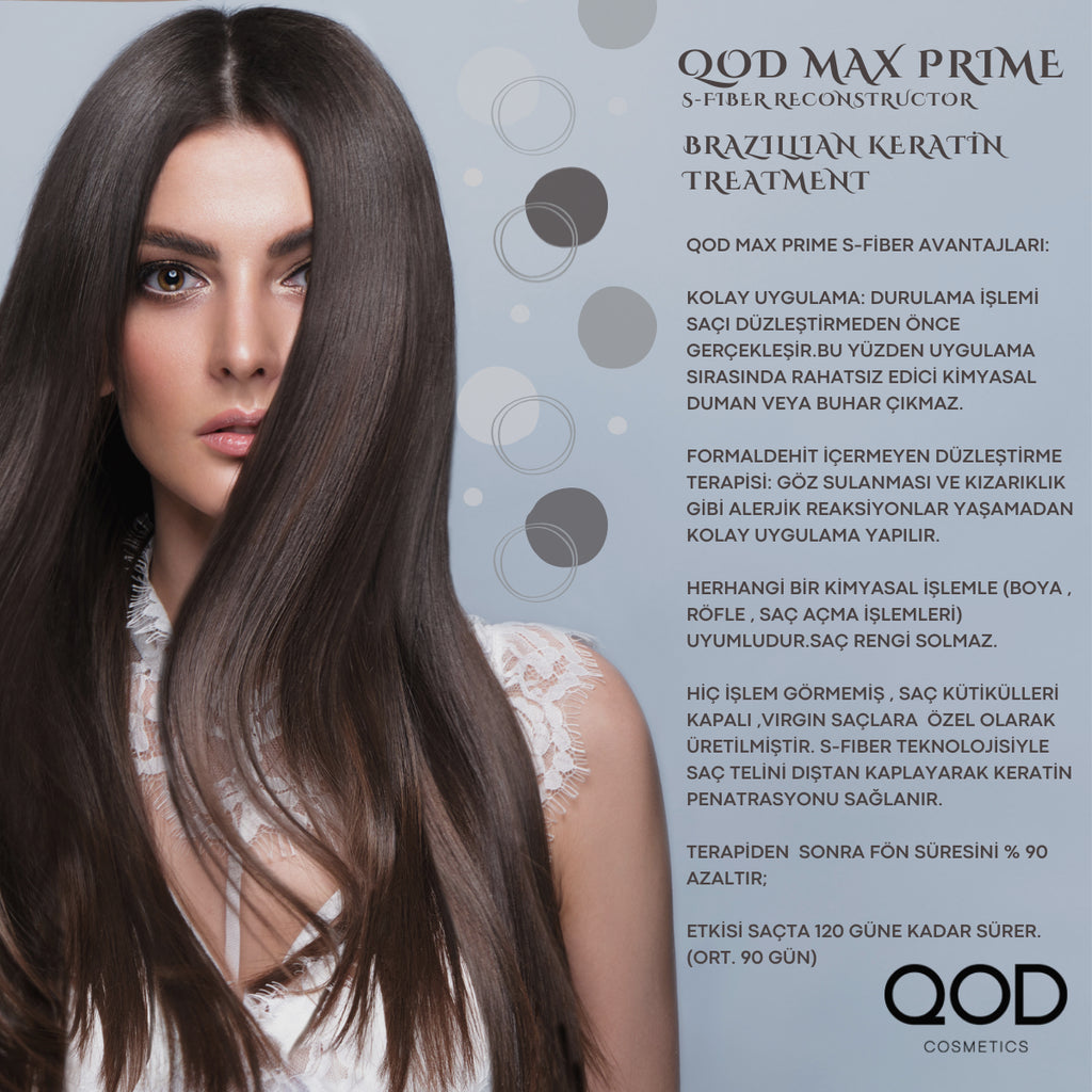 QOD Max Prime sonrası düz, parlak ve elektriklenmeyen saç görünümü