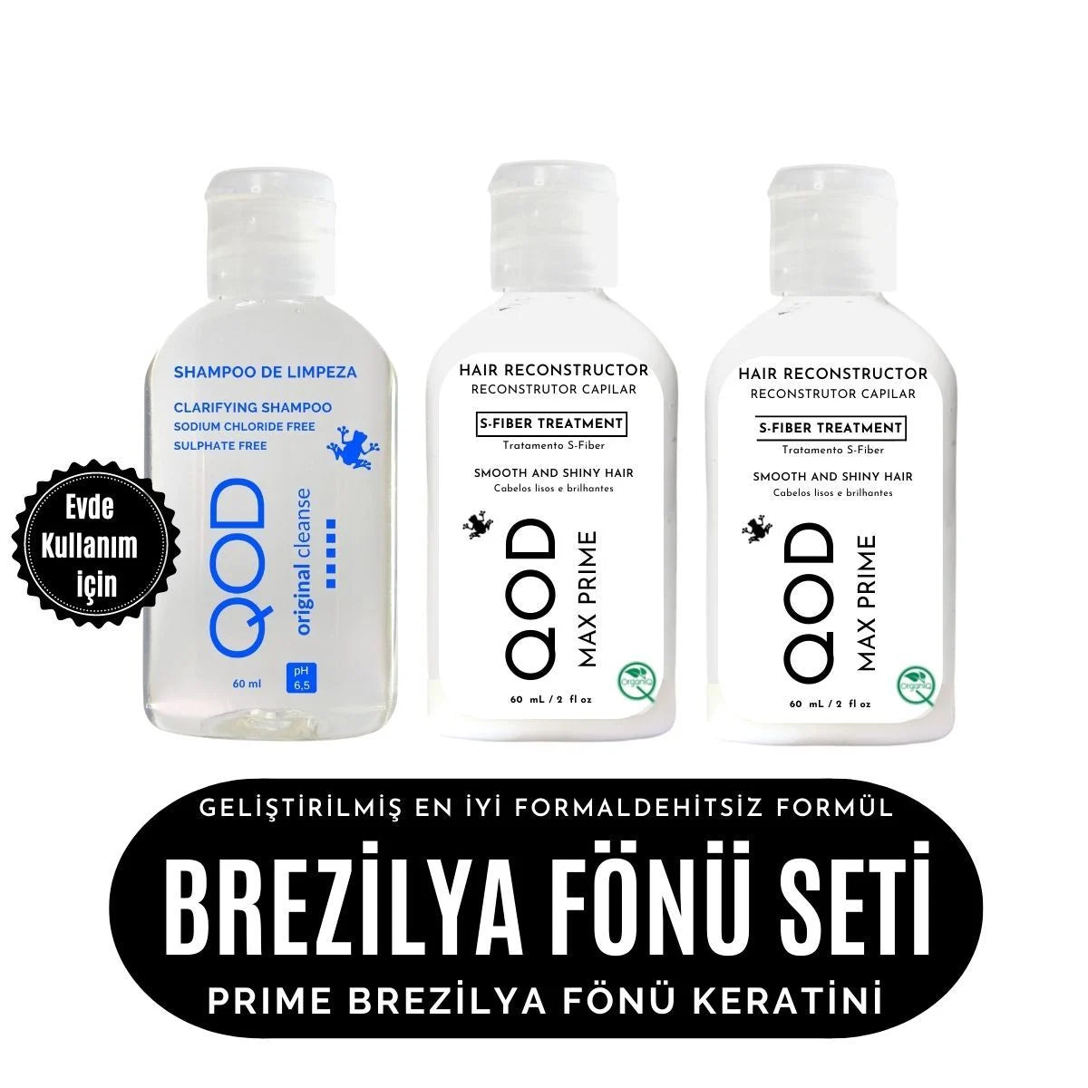 Max Prime Keratin 120 mL + Cleanse Şampuan 60 mL — formaldehitsiz Brezilya fönü seti
