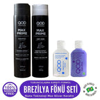 QOD Max Silver Profesyonel Brezilya Keratin Uygulama Kiti ( Kısa Saç ) + Sonrası Max Prime Şampuan & Krem