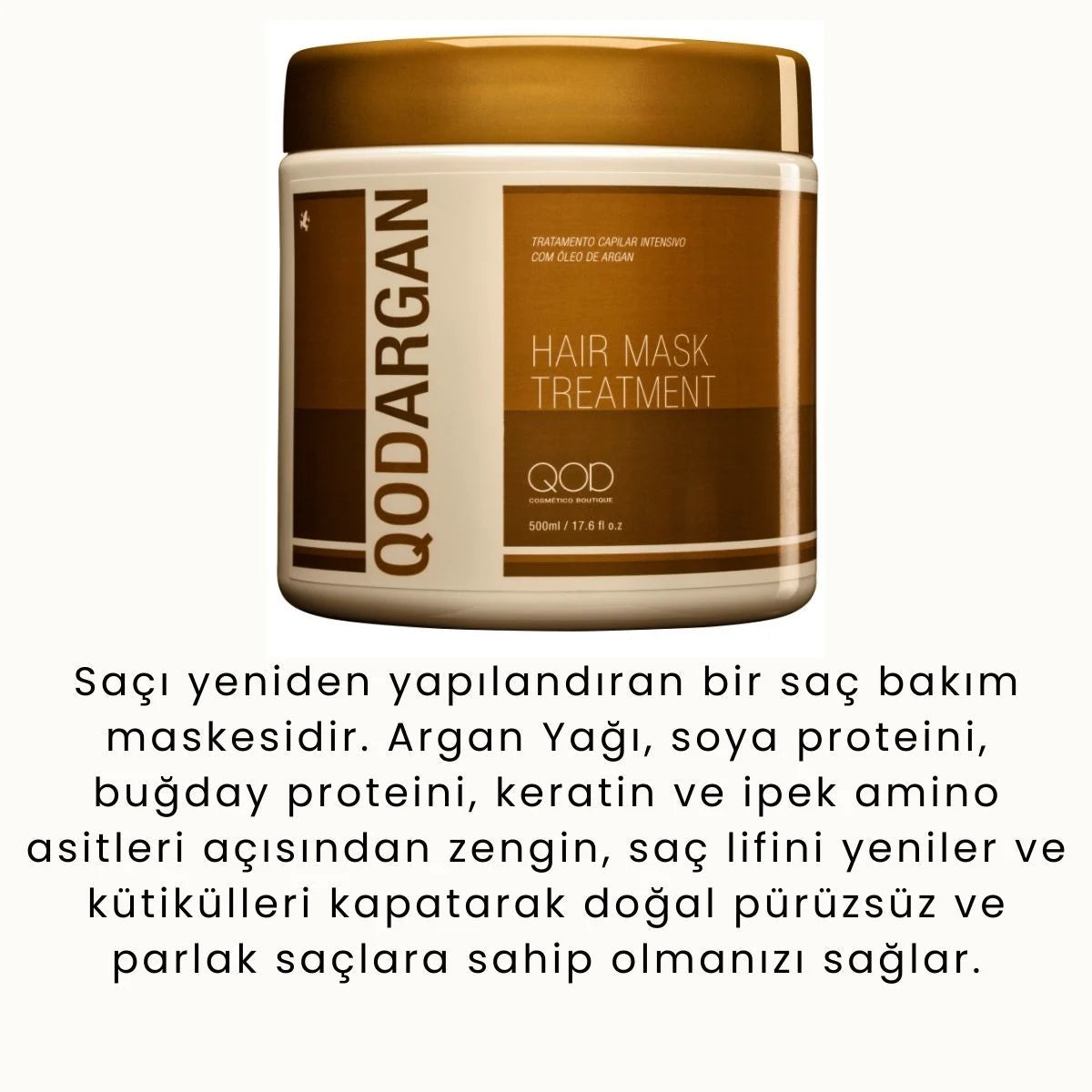 Profesyonel Argan Saç Bakım Maskesi 500 g | Keratin & Argan Yağlı Yoğun Onarıcı Maske | Salon Boy Profesyonel Nem ve Parlaklık Bakımı
