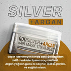 Mor Pigmentli Argan Yağlı Saç Maskesi | QOD Profesyonel Silver + Argan Saç Bakım Maskesi 210 g | Turunculaşma Karşıtı & Yoğun Onarıcı Mor Maske