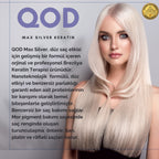 Max Silver Brezilya Keratin Kiti (Uzun Saç) + Vegan City Pure Blond & More Vegan Şampuan & Saç Kremi | Mor Pigmentli, Formaldehitsiz, Renk Koruyucu