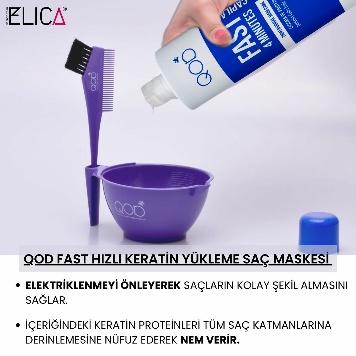 Fast Hızlı Keratin Yükleme & Elektriklenmeyi Önleyici Saç Maskesi – 1000 ml