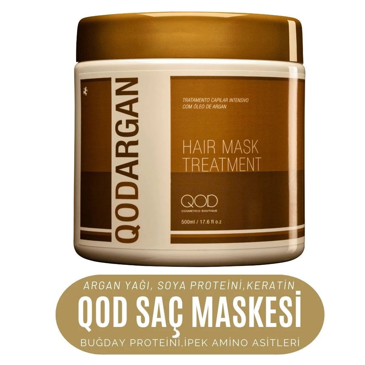 Profesyonel Argan Saç Bakım Maskesi 500 g | Keratin & Argan Yağlı Yoğun Onarıcı Maske | Salon Boy Profesyonel Nem ve Parlaklık Bakımı