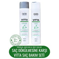 QOD Vitta dökülme karşıtı şampuan ve saç kremi seti 300 ml – kapsaisinli saç kökü güçlendirici bakım