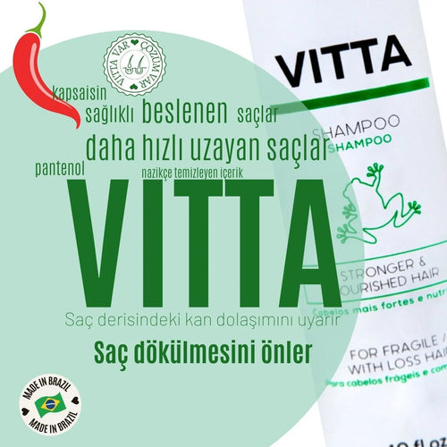 QOD Vitta saç dökülmesine karşı kapsaisinli şampuan 300 ml – ince telli saçlar için güçlendirici formül
