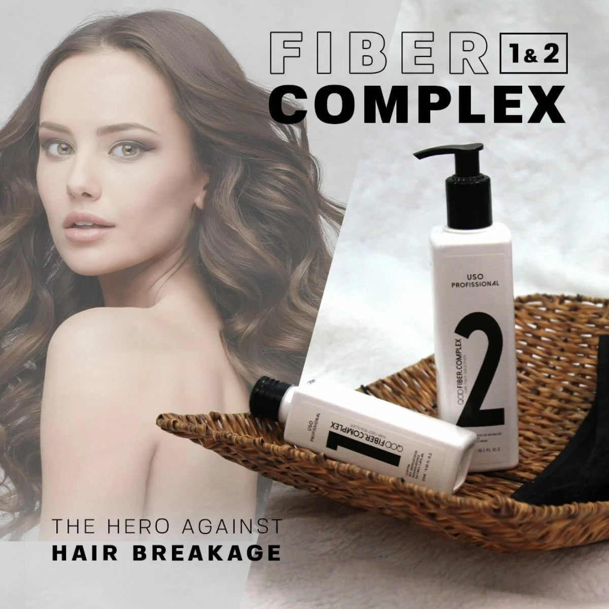 Brezilya Keratin Bakım Seti QOD Fiber Complex 1 & 2 | Profesyonel Saç Kurtarma & Onarım Kiti | Saç Kırıklarının Düşmanı | Güç ve Esneklik 7 Kat Artış