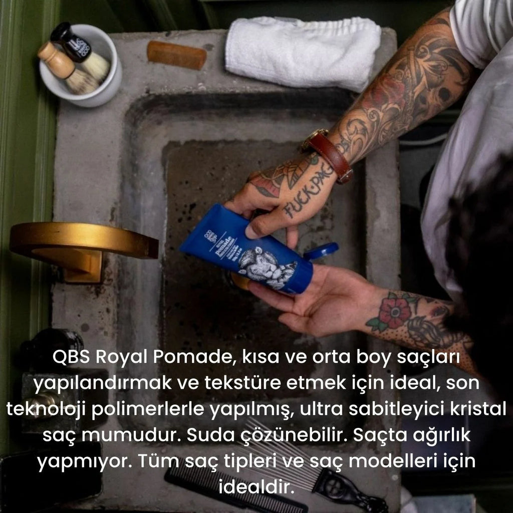 Royal Pomad 150 g | Ultra Güçlü Tutuş & Parlak Görünüm | Profesyonel Erkek Saç Şekillendirici Pomade