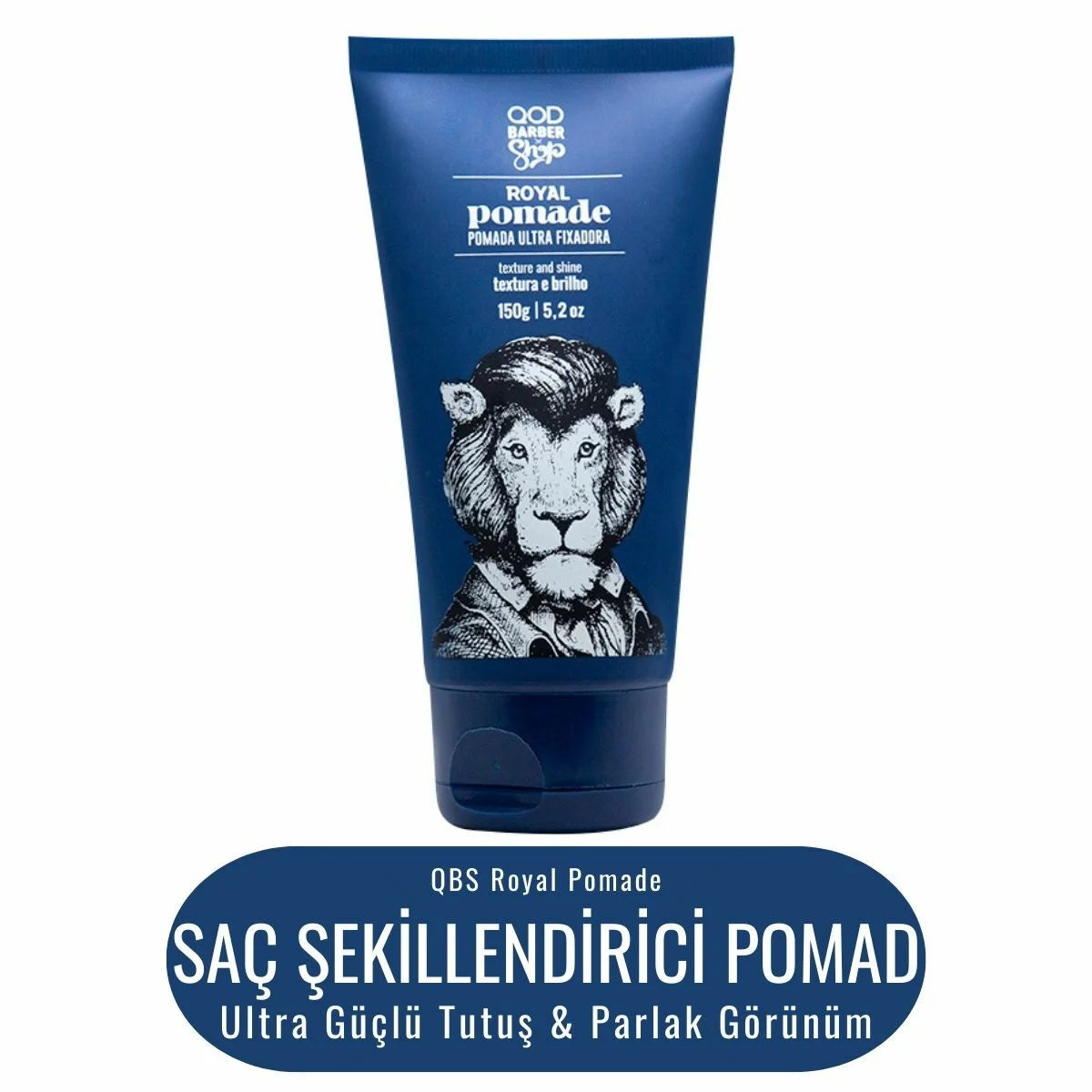 Royal Pomad 150 g | Ultra Güçlü Tutuş & Parlak Görünüm | Profesyonel Erkek Saç Şekillendirici Pomade