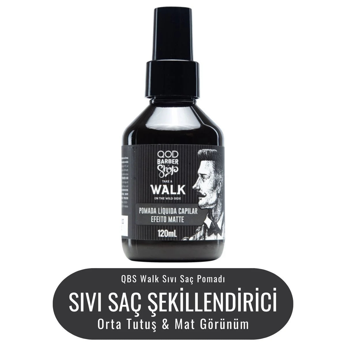 Likit Saç Pomadı 120 mL | Mat Etki & Orta Tutuş | Pratik Günlük Erkek Saç Şekillendirici Spray Pomade