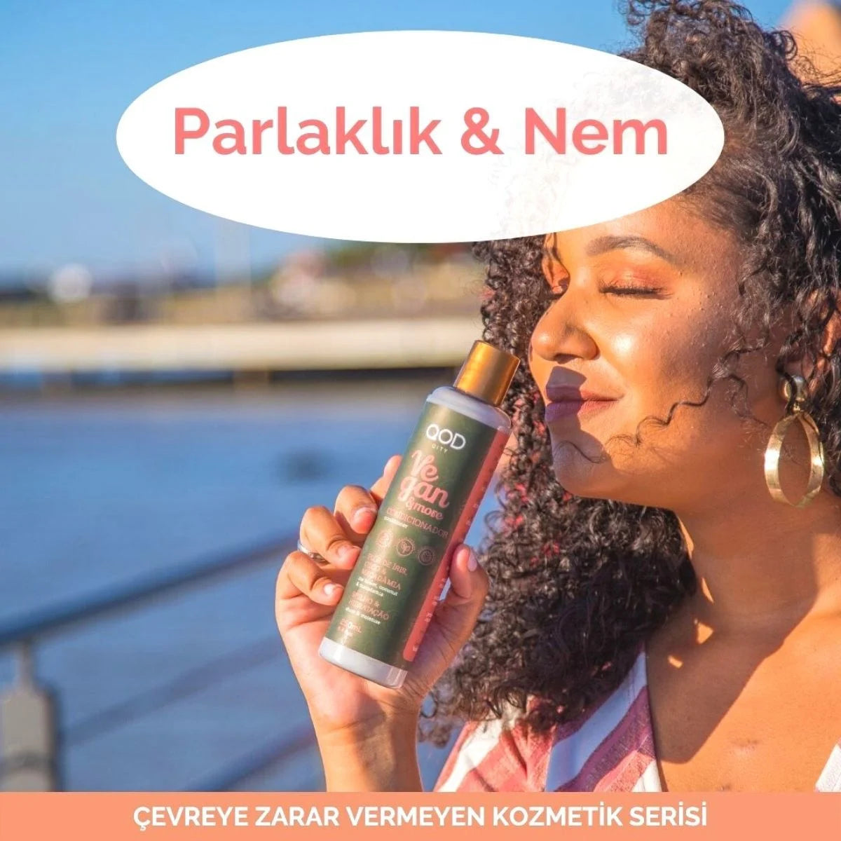 Vegan Saç Bakım Seti QOD City Vegan & More – Şampuan + Saç Kremi + Saç Maskesi | İris Çiçeği, Hindistan Cevizi, Macadamia | Sülfatsız, Parabensiz, Doğal Bakım