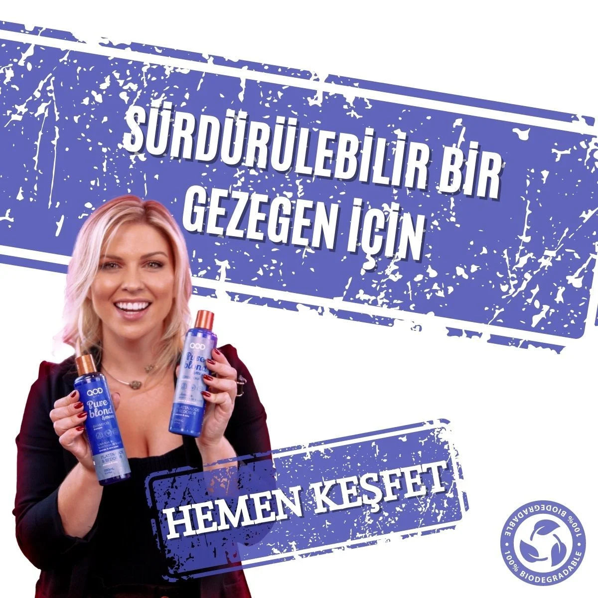 Mor Vegan Şampuan & Saç Kremi Seti QOD City Pure Blond & More | Mor Pigmentli | Lavanta & Karite Yağı | Sülfatsız, Parabensiz, Vegan Saç Bakımı