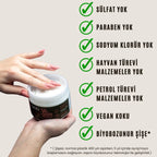 Vegan Saç Bakım Seti QOD City Vegan & More – Şampuan + Saç Kremi + Saç Maskesi | İris Çiçeği, Hindistan Cevizi, Macadamia | Sülfatsız, Parabensiz, Doğal Bakım