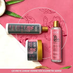 Vegan Saç Bakım Seti QOD City Vegan & More – Şampuan + Saç Kremi + Saç Maskesi | İris Çiçeği, Hindistan Cevizi, Macadamia | Sülfatsız, Parabensiz, Doğal Bakım