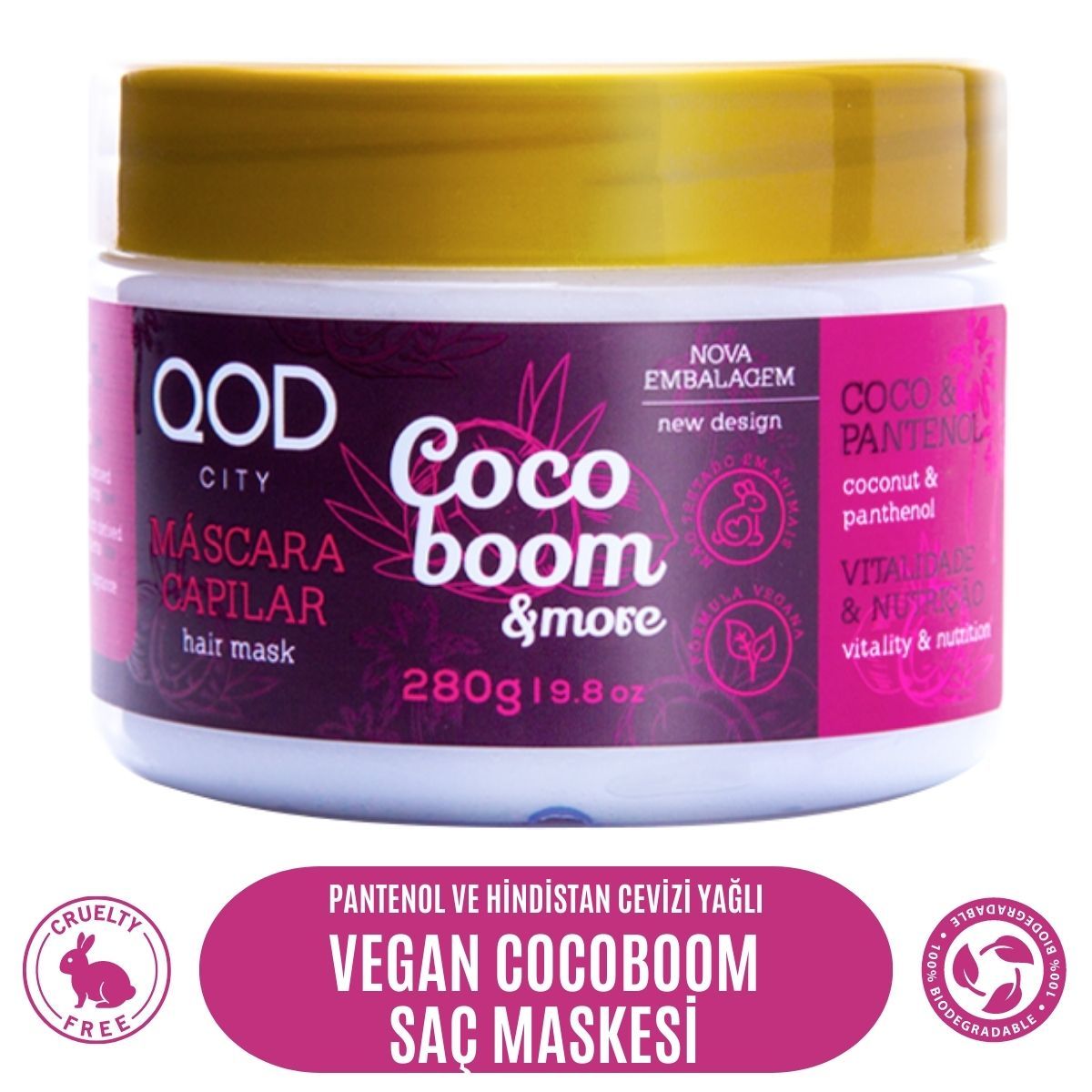 Vegan City Coco Boom & More Vegan Saç Maskesi 280 g