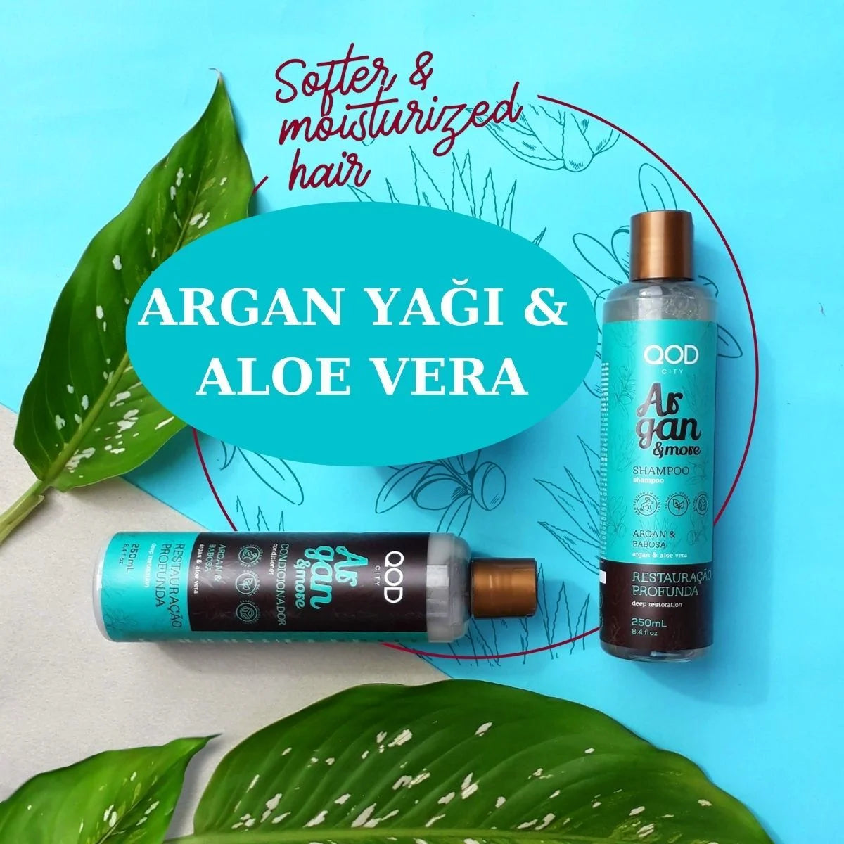 Vegan City Argan & More Vegan Şampuan & Saç Kremi Seti (2’li Kit – 250 mL + 250 mL)