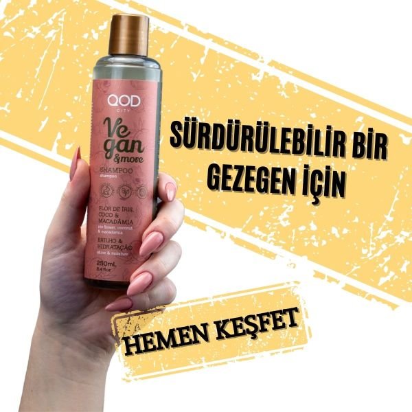 Vegan Şampuan QOD City Vegan & More Şampuan 250 ml / İris Çiçeği & Hindistan Cevizi & Macademia