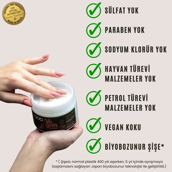 Vegan Saç Maskesi QOD City Vegan & More Saç Maskesi 280 Gr  / İris Çiçeği , Hindistan Cevizi & Macademia