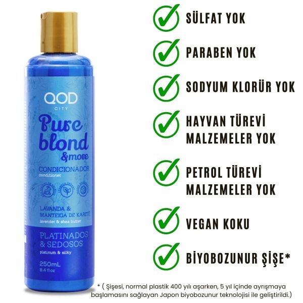 Mor Vegan Saç Kremi QOD City Pure Blond & More Vegan Saç Kremi 250 ml - Mor Pigmentli Saç Kremi