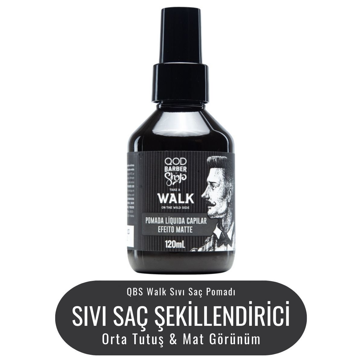 Sıvı Saç Şekillendirici Pomad QOD Barber Shop Walk Liquid Pomad 120 ml